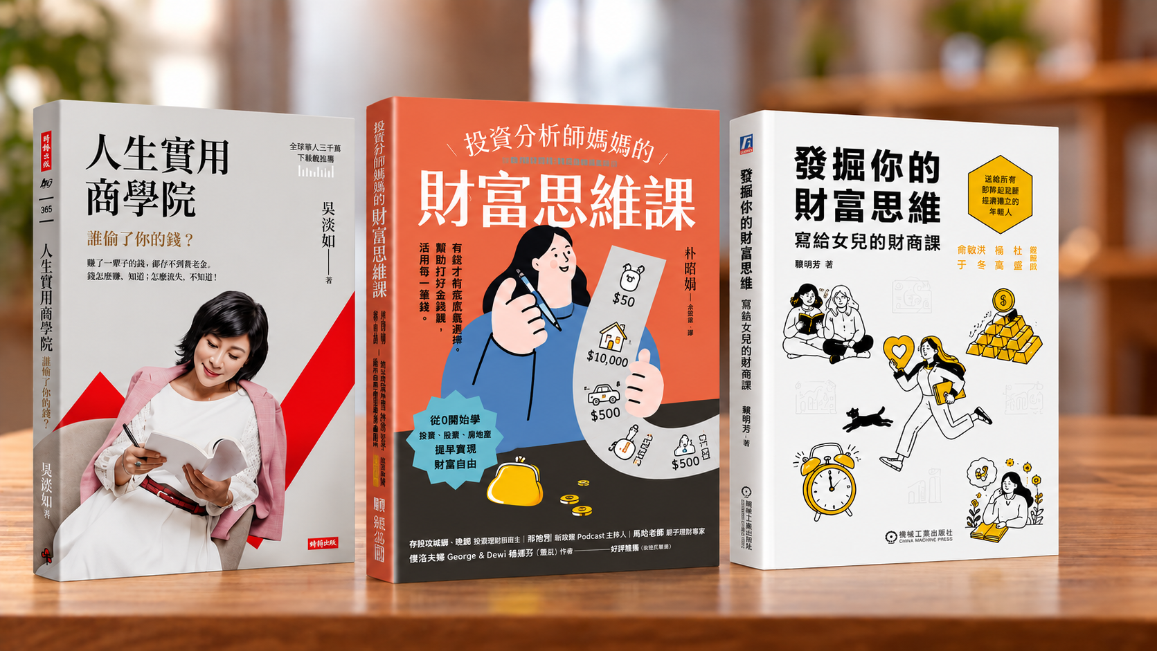 三本財富思維與商業閱讀書籍